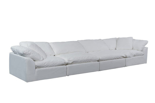 Sunset Trading - Contemporary Puff Collection 4PC Modular Sectional Sofa White - SU-1458-81-2C-2A veiw 2