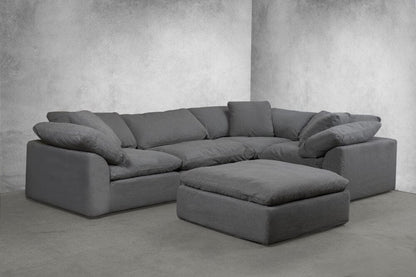 Sunset Trading - Contemporary Puff Collection 5PC Modular L-Shaped Sectional Sofa Gray - SU-1458-94-3C-1A-1O veiw 1