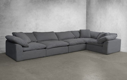 Sunset Trading - Contemporary Puff Collection 5PC Modular L-Shaped Sectional Sofa Gray - SU-1458-94-3C-2A veiw 1