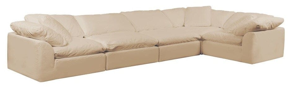 Sunset Trading - Contemporary Puff Collection 5PC Modular L-Shaped Sectional Sofa Tan/Beige - SU-1458-84-3C-2A veiw 1