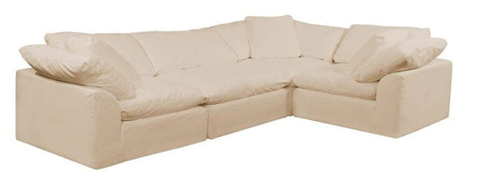 Sunset Trading - Contemporary Puff Collection 6PC Modular U-Shaped Pit Sectional Sofa Tan/Beige - SU-1458-84-3C-1A-2O veiw 1