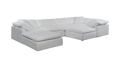 Sunset Trading - Contemporary Puff Collection 7PC Modular U-Shaped Pit Sectional Sofa White - SU-1458-81-3C-2A-2O veiw 2