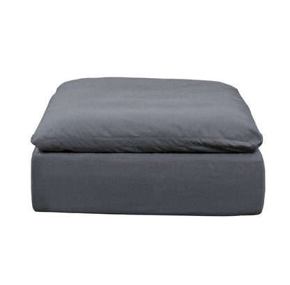 Sunset Trading - Contemporary Puff Collection 44in Square Slipcovered Sectional Modular Ottoman Gray  - SU-145830-391094 veiw 1