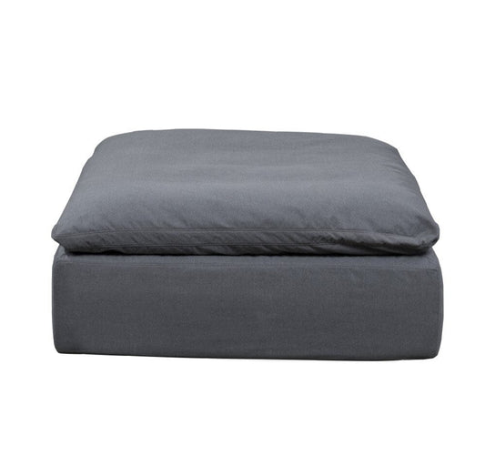 Sunset Trading - Contemporary Puff Collection 44in Square Slipcovered Sectional Modular Ottoman Gray  - SU-145830-391094 veiw 1