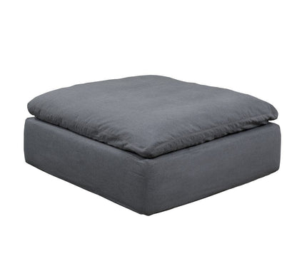 Sunset Trading - Contemporary Puff Collection 44in Square Slipcovered Sectional Modular Ottoman Gray  - SU-145830-391094 veiw 2