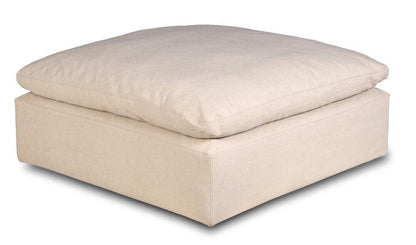 Sunset Trading - Contemporary Puff Collection 44in Square Slipcovered Sectional Modular Ottoman Tan/Beige - SU-145830-391084 veiw 2