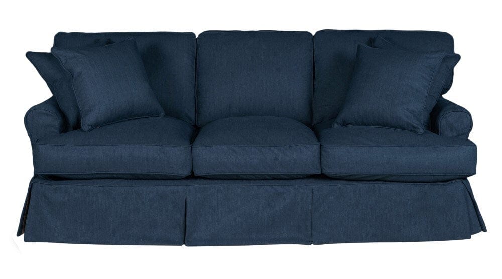 Sunset Trading - Horizon 4 Piece Slipcovered Living Room Set - Washable Moisture and Stain Resistant Navy Blue Performance Fabric - SU-1176-49-4P veiw 5