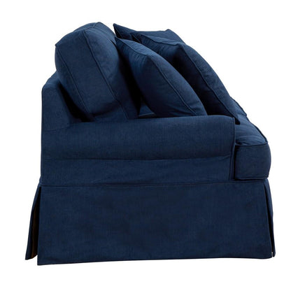 Sunset Trading - Horizon 4 Piece Slipcovered Living Room Set - Washable Moisture and Stain Resistant Navy Blue Performance Fabric - SU-1176-49-4P veiw 6