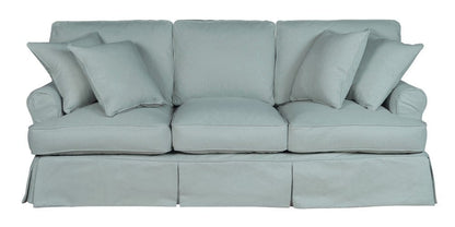 Sunset Trading - Horizon 4 Piece Slipcovered Living Room Set - Washable Moisture and Stain Resistant Ocean Blue Performance Fabric - SU-1176-43-4P veiw 3