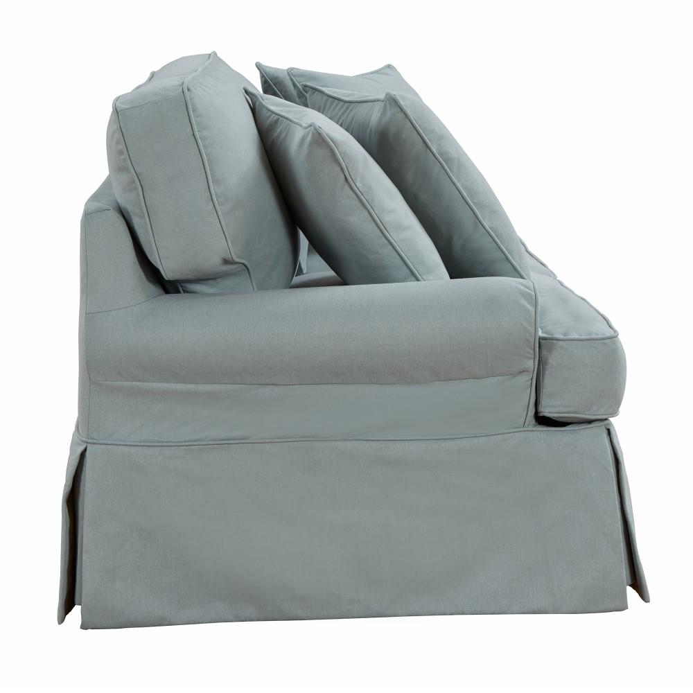 Sunset Trading - Horizon 4 Piece Slipcovered Living Room Set - Washable Moisture and Stain Resistant Ocean Blue Performance Fabric - SU-1176-43-4P veiw 4