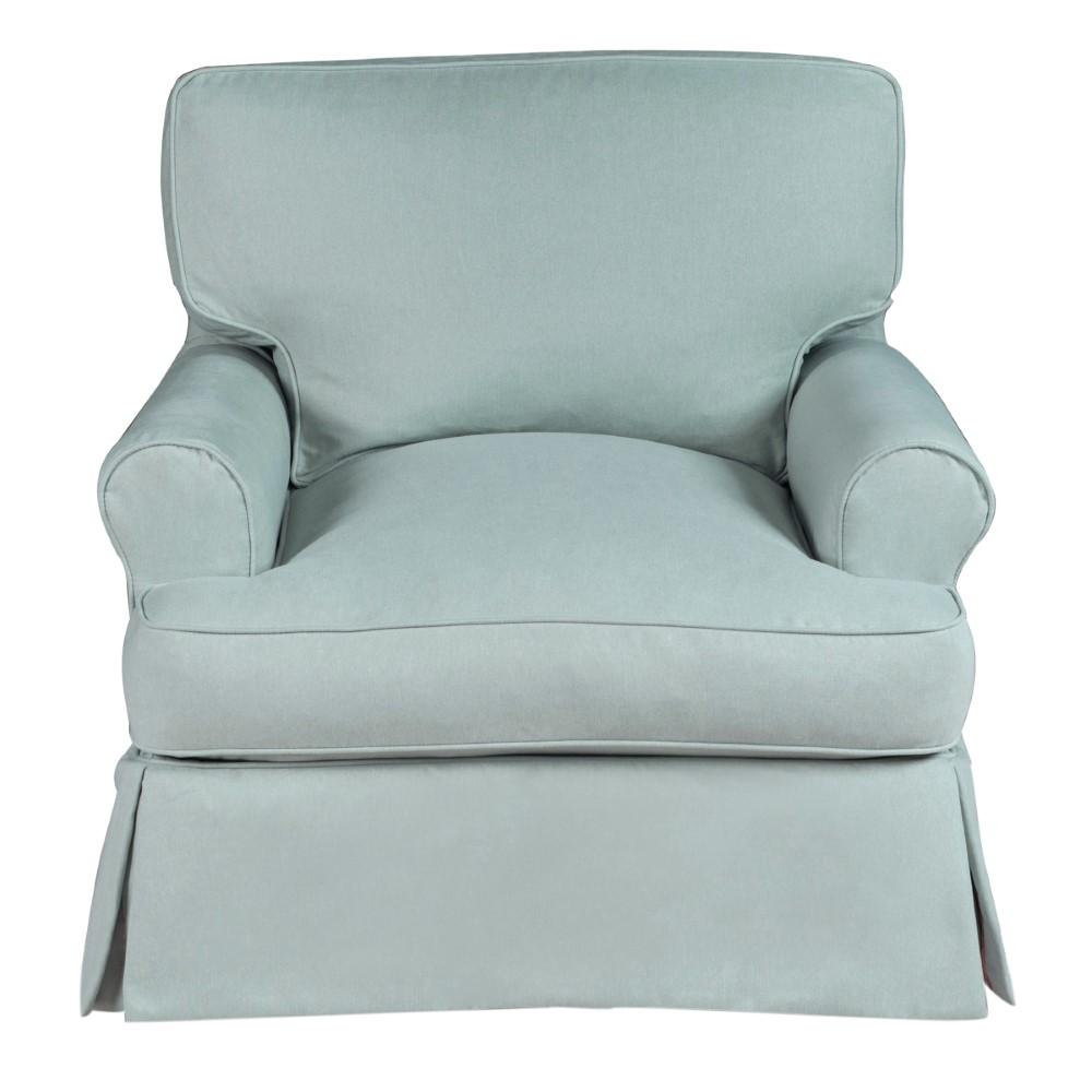 Sunset Trading - Horizon 4 Piece Slipcovered Living Room Set - Washable Moisture and Stain Resistant Ocean Blue Performance Fabric - SU-1176-43-4P veiw 6