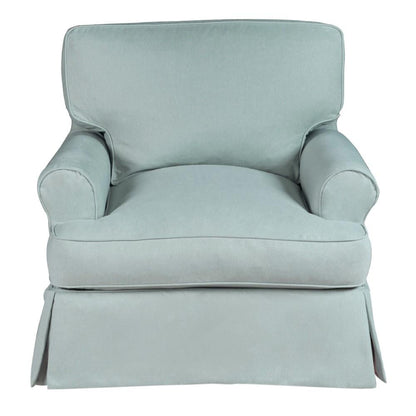 Sunset Trading - Horizon 4 Piece Slipcovered Living Room Set - Washable Moisture and Stain Resistant Ocean Blue Performance Fabric - SU-1176-43-4P veiw 6