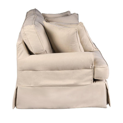 Sunset Trading - Horizon 4 Piece Slipcovered Living Room Set - Washable Moisture and Stain Resistant Tan Performance Fabric - SU-1176-84-4P veiw 4