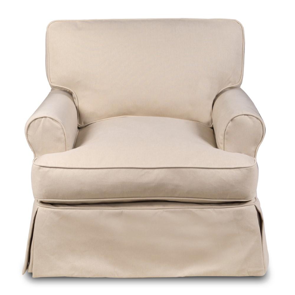 Sunset Trading - Horizon 4 Piece Slipcovered Living Room Set - Washable Moisture and Stain Resistant Tan Performance Fabric - SU-1176-84-4P veiw 5