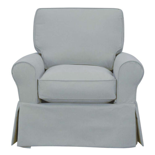Sunset Trading - Horizon Slipcovered Swivel Rocking Chair Stain Resistant Performance Fabric Ocean Blue - SU-114993-391043 veiw 1