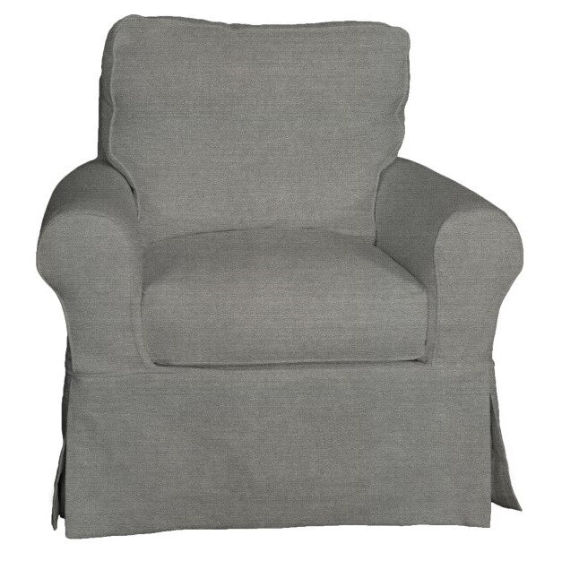 Sunset Trading - Horizon Slipcovered Swivel Rocking Chair Performance Gray - SU-114993-391094 veiw 1