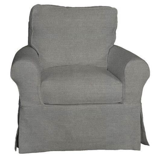 Sunset Trading - Horizon Slipcovered Swivel Rocking Chair Performance Gray - SU-114993-391094 veiw 1