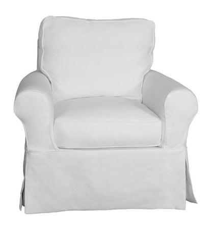 Sunset Trading - Horizon Slipcovered Swivel Rocking Chair In Warm White - SU-114993-423080 veiw 2
