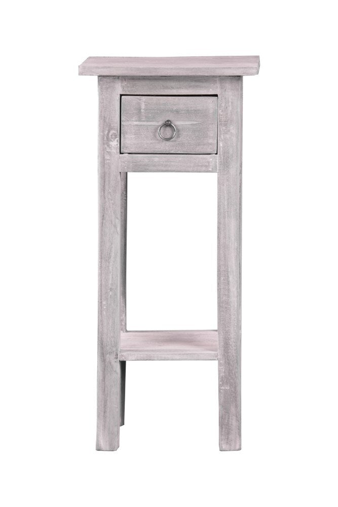 Sunset Trading - Shabby Chic Cottage Accent Table Distressed Light Gray - CC-TAB1792LD-SW veiw 2