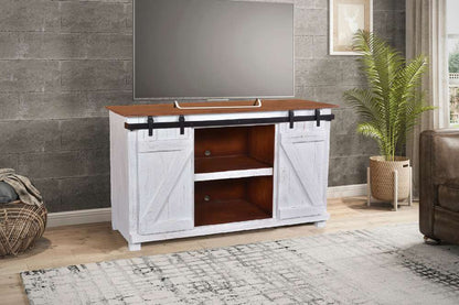Sunset Trading - Stowe Barn Door Console Rustic Brown - HH-2130-060_CLOSEOUT veiw 2