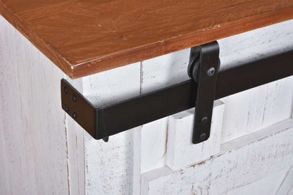 Sunset Trading - Stowe Barn Door Console Rustic Brown - HH-2130-060_CLOSEOUT veiw 3