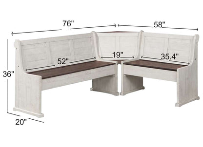 Sunset Trading -  Sunny Dining Nook Table Set Cream - VH-9400-CB veiw 4