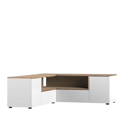 TEMAHOME - Angle Tv Stand in Oak Color / White - X3241X0321A01 veiw 5