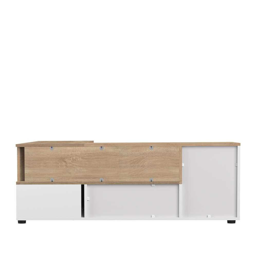 TEMAHOME - Angle Tv Stand in Oak Color / White - X3241X0321A01 veiw 7