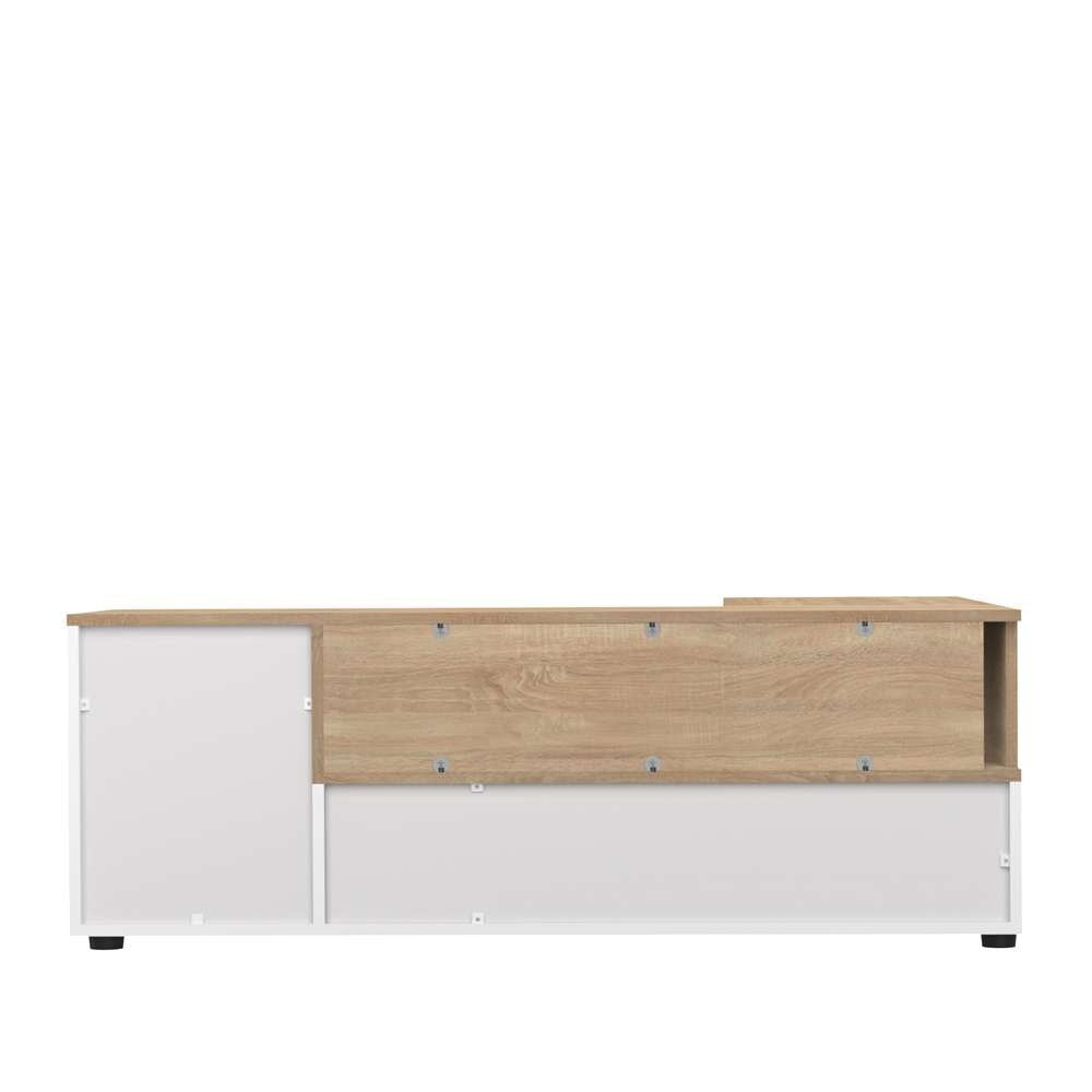 TEMAHOME - Angle Tv Stand in Oak Color / White - X3241X0321A01 veiw 8