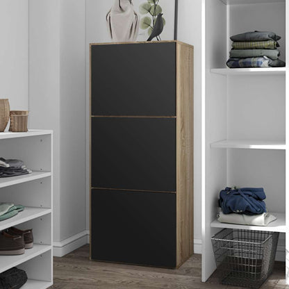 TEMAHOME - Bamboo Shoe Storage Cabinet in Black / Oak Color - E4003A0376A00 veiw 6
