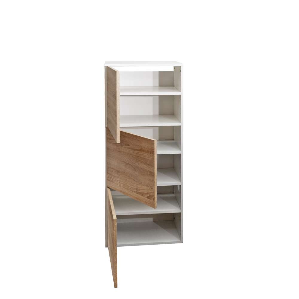 TEMAHOME - Bamboo Shoe Storage Cabinet in White / Natural Oak Color - E4003A2134A00 veiw 3