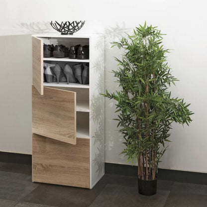 TEMAHOME - Bamboo Shoe Storage Cabinet in White / Natural Oak Color - E4003A2134A00 veiw 4