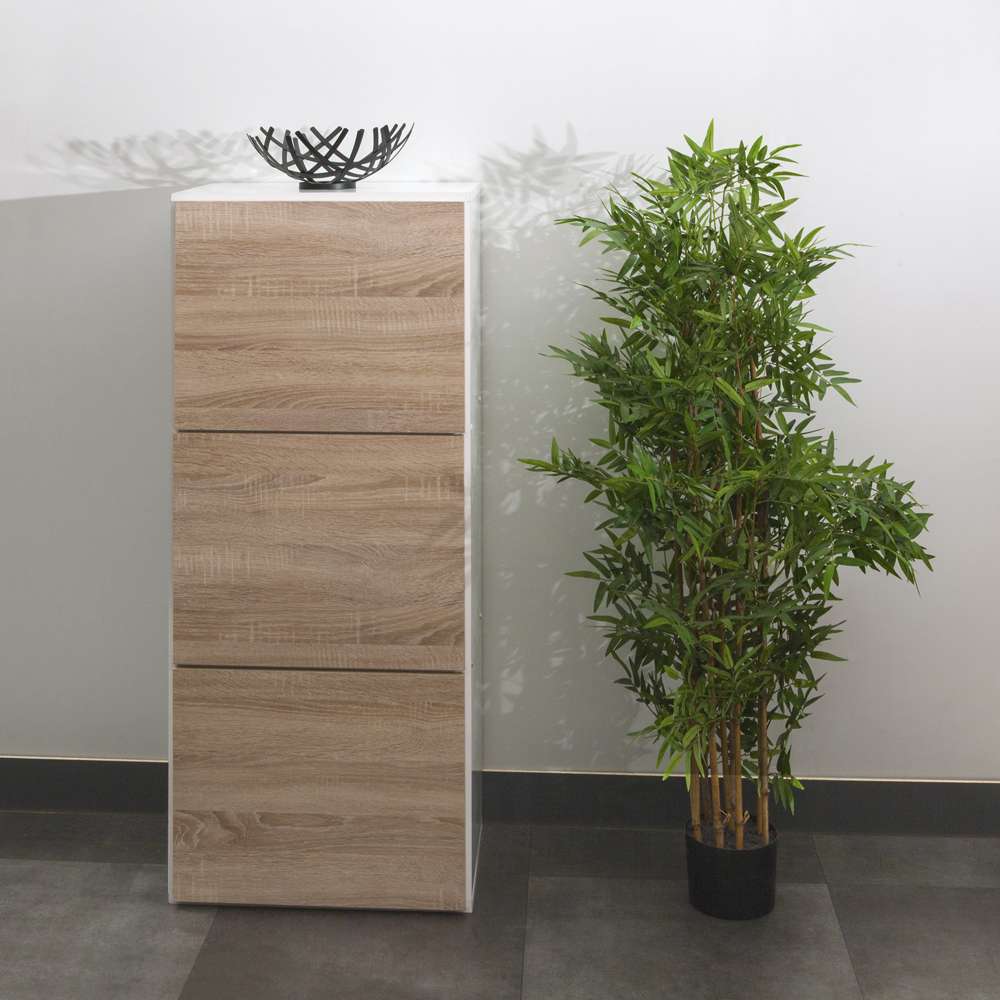 TEMAHOME - Bamboo Shoe Storage Cabinet in White / Natural Oak Color - E4003A2134A00 veiw 6