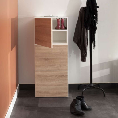 TEMAHOME - Bamboo Shoe Storage Cabinet in White / Natural Oak Color - E4003A2134A00 veiw 8