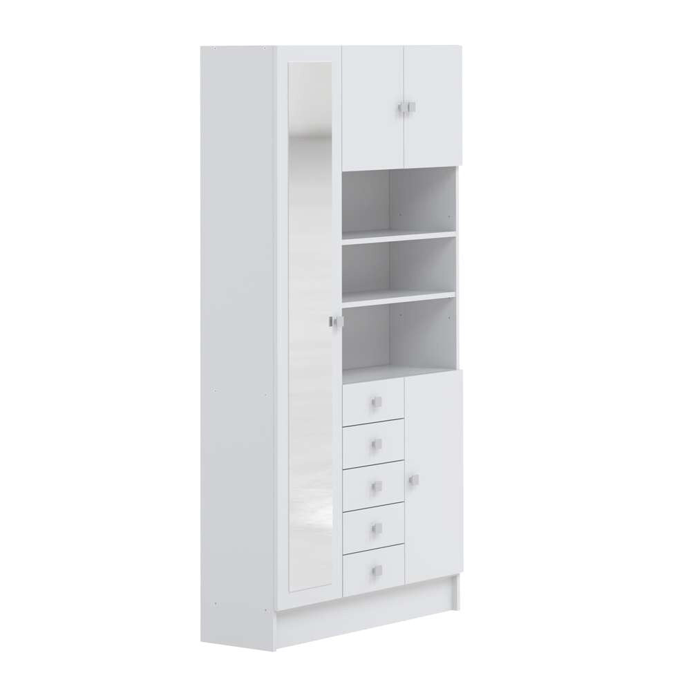 TEMAHOME - Combi Tall Bathroom Cabinet in White - X6054X2121A17 veiw 3