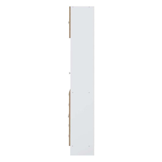 TEMAHOME - Combi Tall Bathroom Cabinet in White / Oak Color - X6054X2134A17 veiw 2