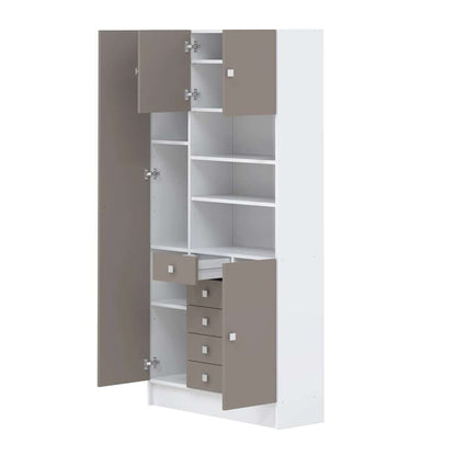 TEMAHOME - Combi Tall Bathroom Cabinet in White / Taupe - X6054X2191A17 veiw 4