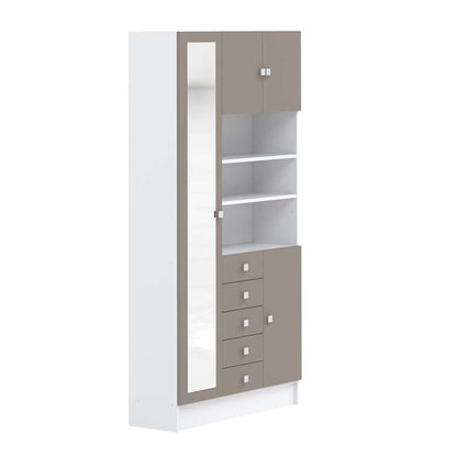 TEMAHOME - Combi Tall Bathroom Cabinet in White / Taupe - X6054X2191A17 veiw 5