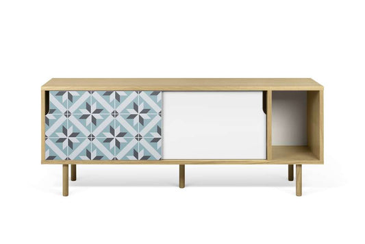 TEMAHOME - Dann 165 Tiles Star Sideboard in Oak / Pure White & Vinyl / Oak - 9500403019 veiw 1