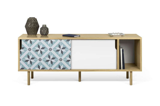 TEMAHOME - Dann 165 Tiles Star Sideboard in Oak / Pure White & Vinyl / Oak - 9500403019 veiw 2
