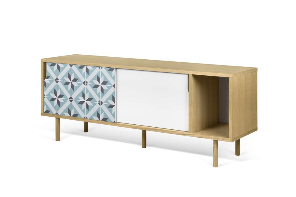 TEMAHOME - Dann 165 Tiles Star Sideboard in Oak / Pure White & Vinyl / Oak - 9500403019 veiw 3