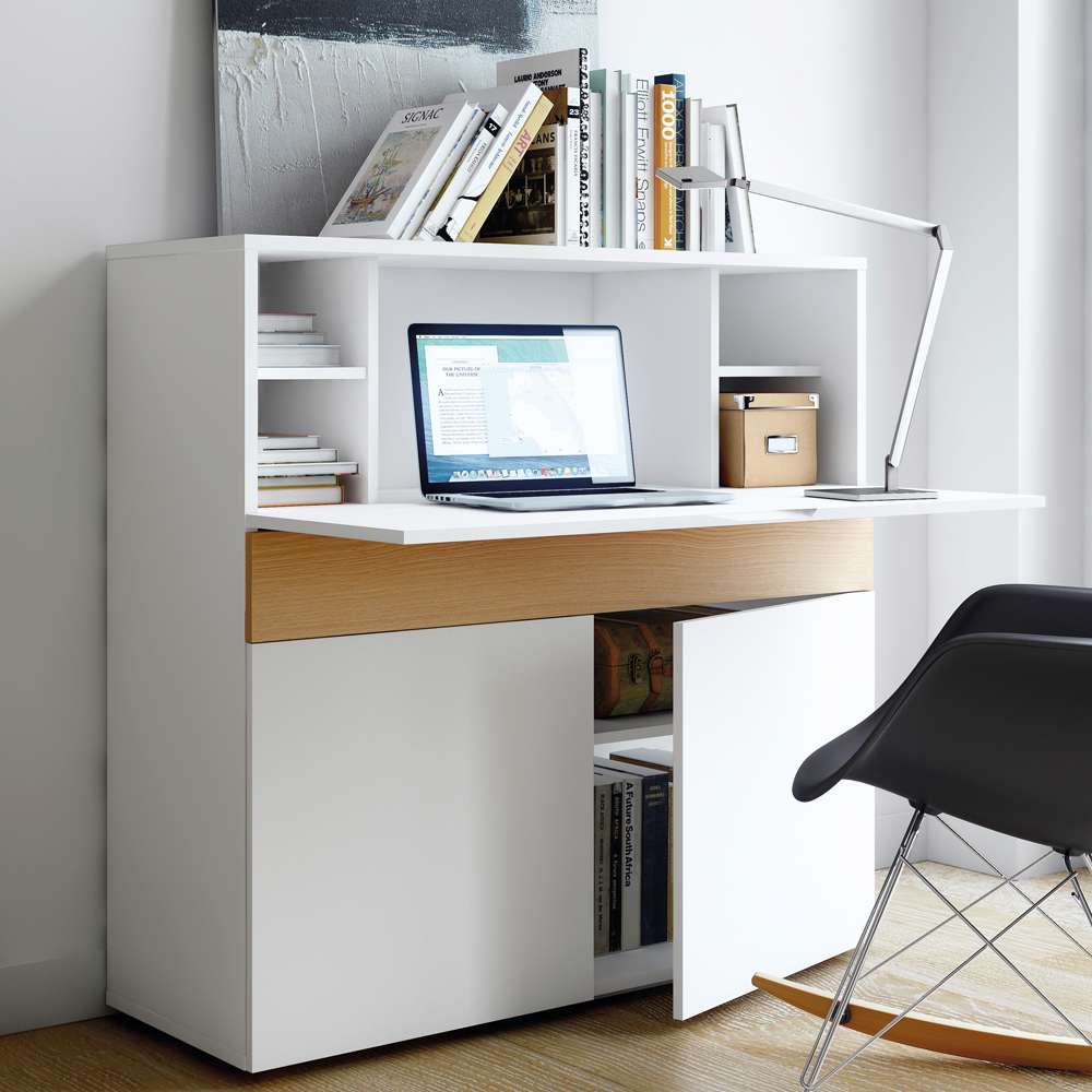 TEMAHOME - Focus Workstation in Pure White / Oak - 9500052606 veiw 8