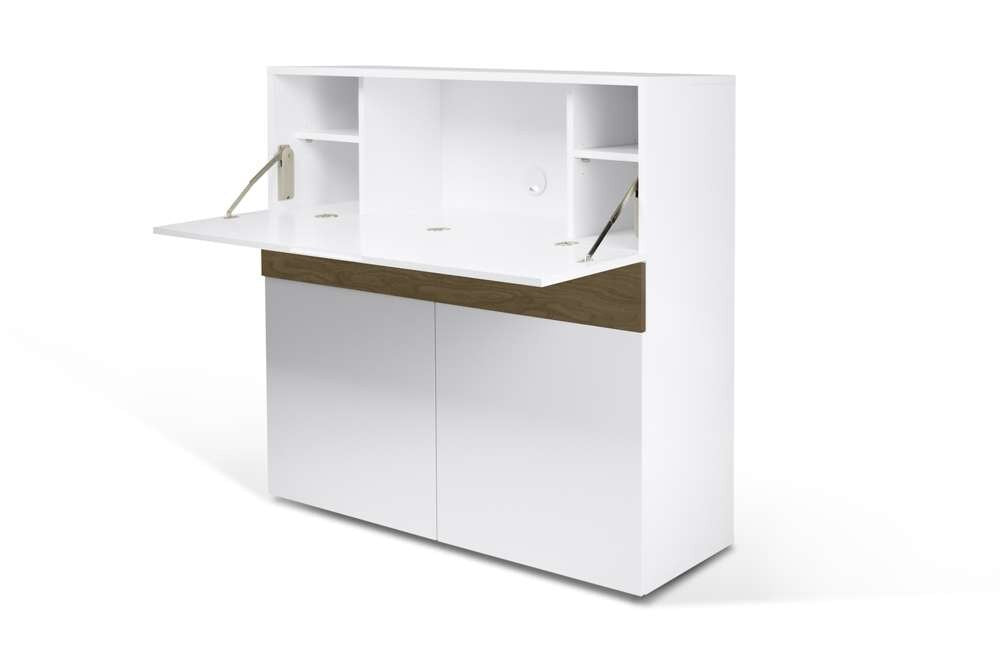 TEMAHOME - Focus Workstation in Walnut / Pure White - 9500054099 veiw 4