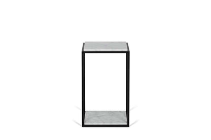 TEMAHOME - Forrest Marble Side Table in White Marble / Black - 9500628603 veiw 1