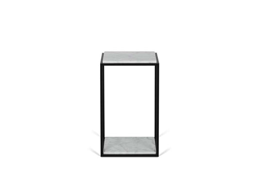 TEMAHOME - Forrest Marble Side Table in White Marble / Black - 9500628603 veiw 1