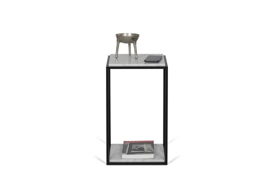 TEMAHOME - Forrest Marble Side Table in White Marble / Black - 9500628603 veiw 2