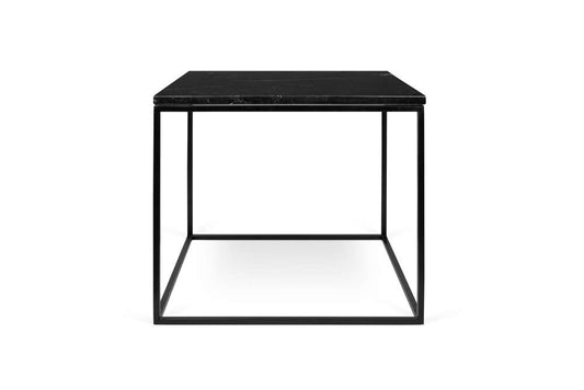 TEMAHOME - Gleam 20x20 Marble-Top Side Table in Black Marble / Black Lacquered Steel - 9500625978 veiw 1