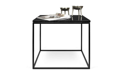 TEMAHOME - Gleam 20x20 Marble-Top Side Table in Black Marble / Black Lacquered Steel - 9500625978 veiw 2