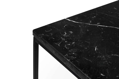 TEMAHOME - Gleam 20x20 Marble-Top Side Table in Black Marble / Black Lacquered Steel - 9500625978 veiw 4