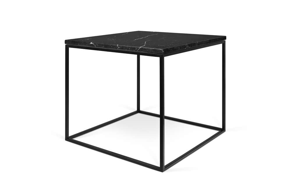 TEMAHOME - Gleam 20x20 Marble-Top Side Table in Black Marble / Black Lacquered Steel - 9500625978 veiw 5